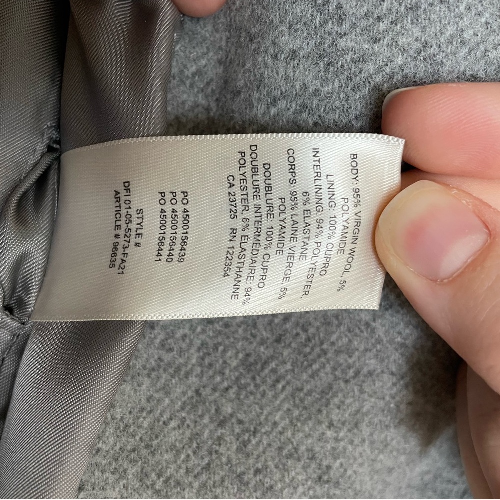 Babaton Gray Double-Breasted Coat - Picture 4 of 8